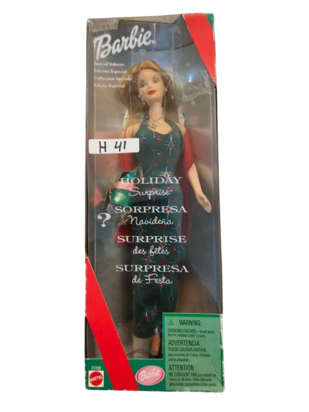 Barbie Holiday Surprise Special Edition Doll In Original Box With Necklace Charm